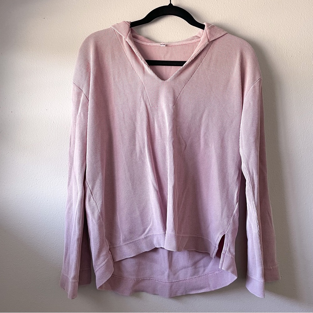 Women’s V-Neck Hooded Long Sleeve Top